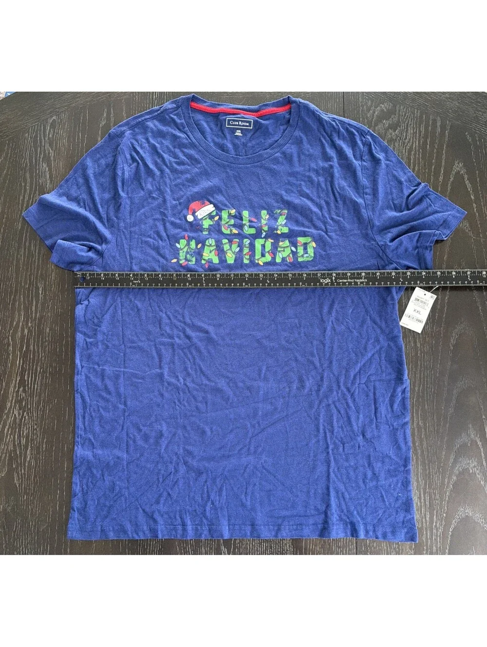 Club Room Blue Red FELIZ NAVIDAD Pajama Shirt & Shorts Set XXL